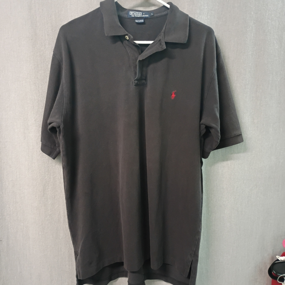 Polo by Ralph Lauren Size Large 100% Cotton Mens Polo Shirt Black